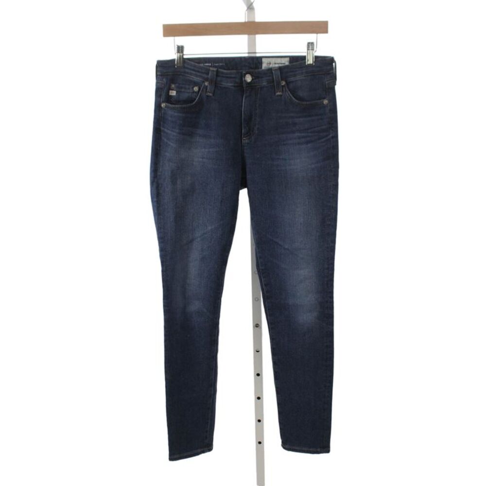 AG-ED Denim Womens Skinny Jeans Blue Low Rise Cotton Button Size 28